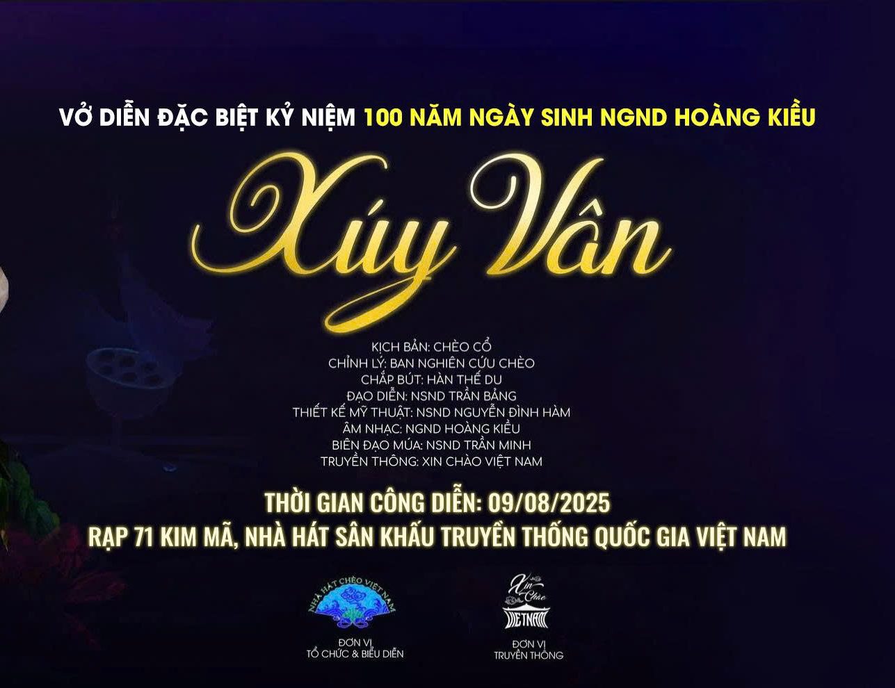 ĐÊM DIỄN ĐẶC BIỆT – KỶ NIỆM 100 NĂM NGÀY SINH NGND HOÀNG KIỀU – VỞ CHÈO “SÚY VÂN”